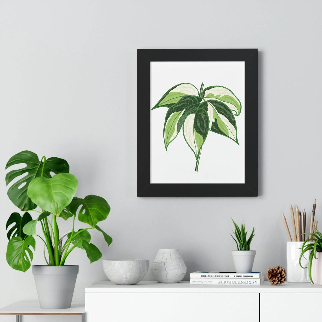 Philodendron 'Cream Splash' Framed Print, Poster, Printify, Framed, Home & Living, Indoor, Paper, Posters, Laura Christine Photography & Design, laurachristinedesign.com