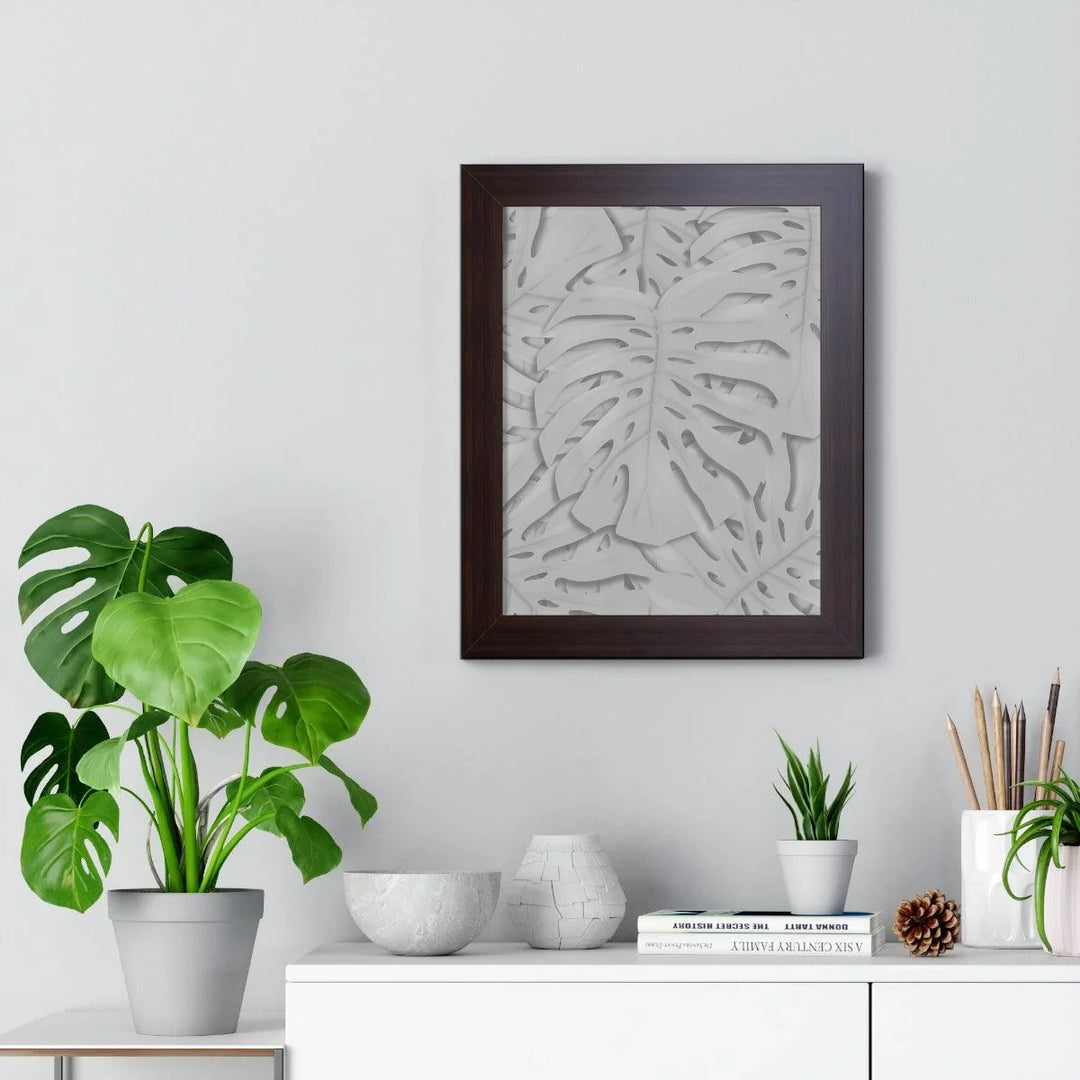 Soft Gray Monstera Framed Print, Poster, Laura Christine Photography & Design, Framed, Home & Living, Indoor, Paper, Posters, Laura Christine Photography & Design, laurachristinedesign.com