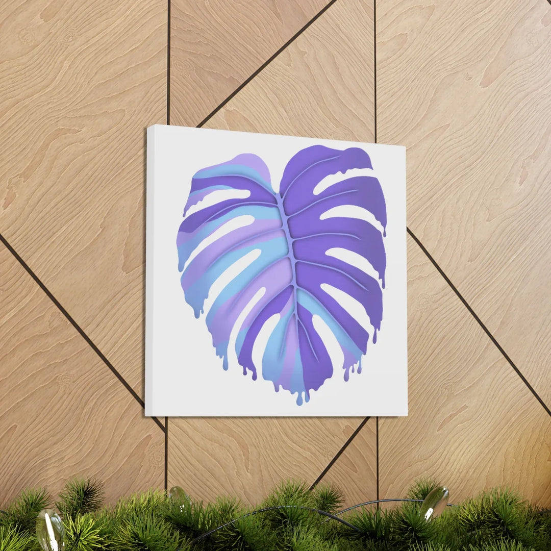 Purple Monstera Canvas - Modern Canvas Art Print | Botanical Wall Decor - Laura Christine Photography & Design