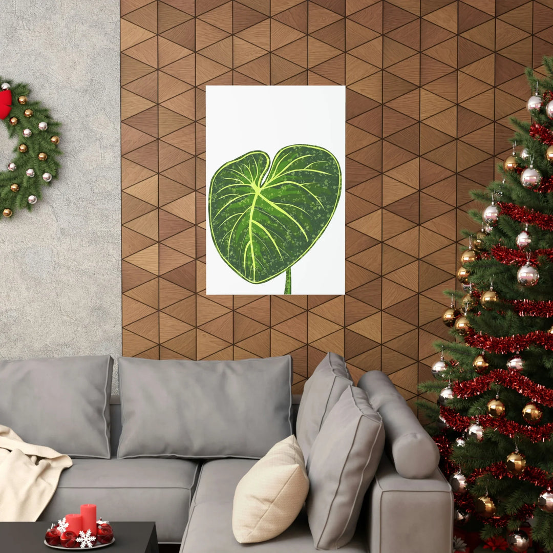 Philodendron Gloriosum Print Botanical Wall Art – Tropical Leaf Poster on Museum-Grade Paper Unframed - Laura Christine Photography & Design