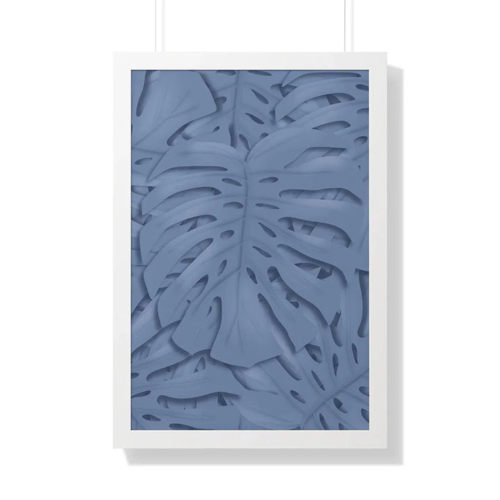 Slate Blue Monstera Framed Print, Poster, Laura Christine Photography & Design, Framed, Home & Living, Indoor, Paper, Posters, Laura Christine Photography & Design, laurachristinedesign.com