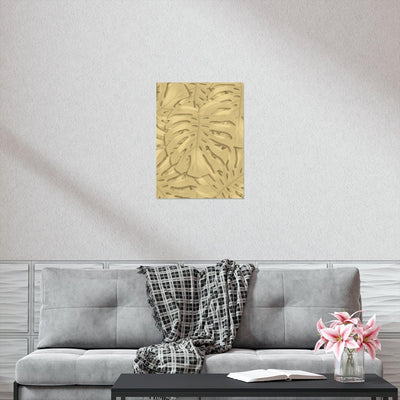 Golden Monstera Pattern Print, Poster, Laura Christine Photography & Design, Back to School, Home & Living, Indoor, Matte, Paper, Posters, Valentine's Day promotion, Laura Christine Photography & Design, laurachristinedesign.com