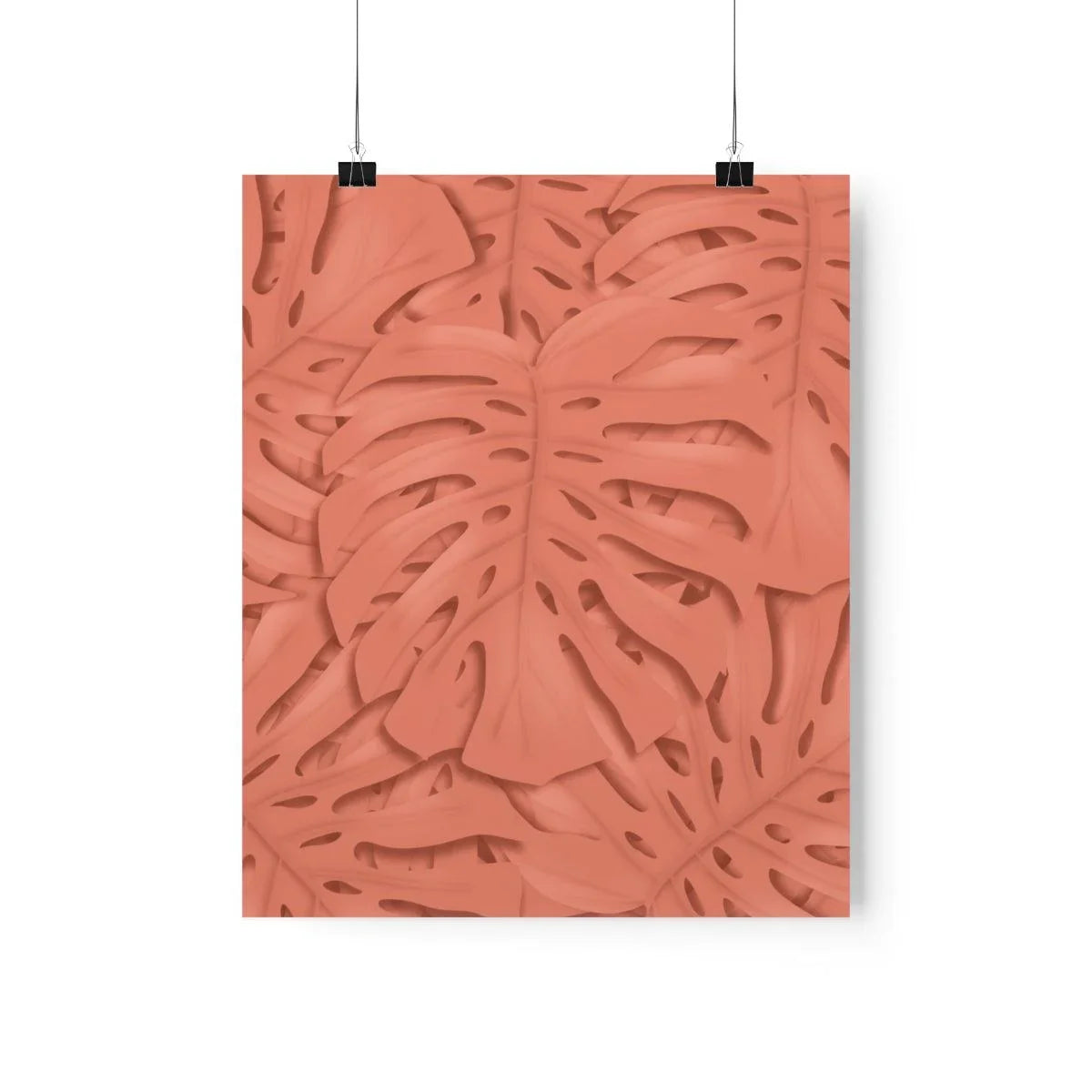 Coral Monstera Print, Poster, Laura Christine Photography & Design, Back to School, Home & Living, Indoor, Matte, Paper, Posters, Valentine's Day promotion, Laura Christine Photography & Design, laurachristinedesign.com