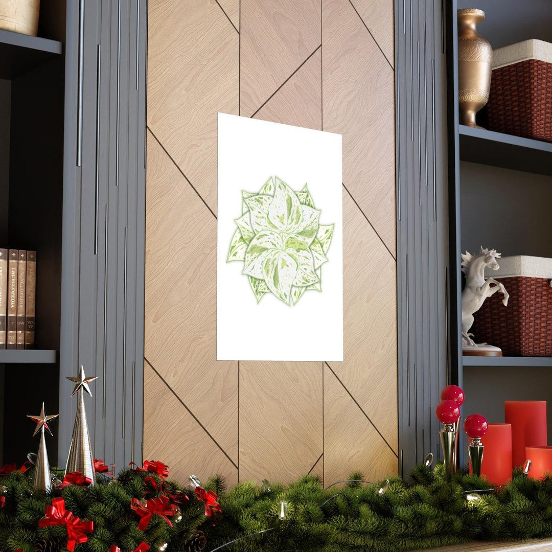 Snow Queen Pothos Print – Variegated Pothos Art on Museum Grade Paper Unframed - Laura Christine Photography & Design