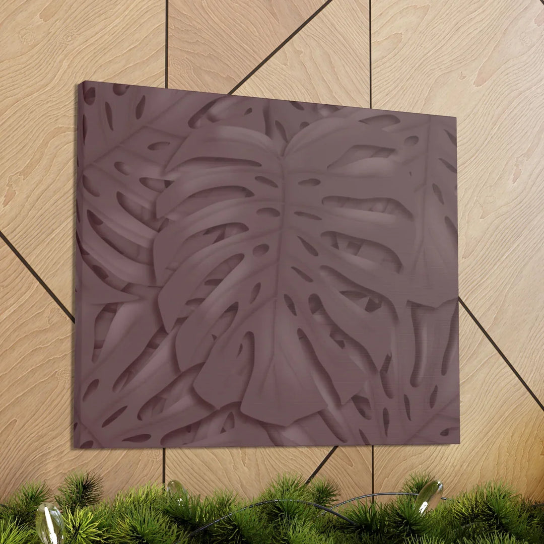 Monstera Canvas Art | Durable Matte Finish Canvas Art Print with Natural Leaf Hole Decor