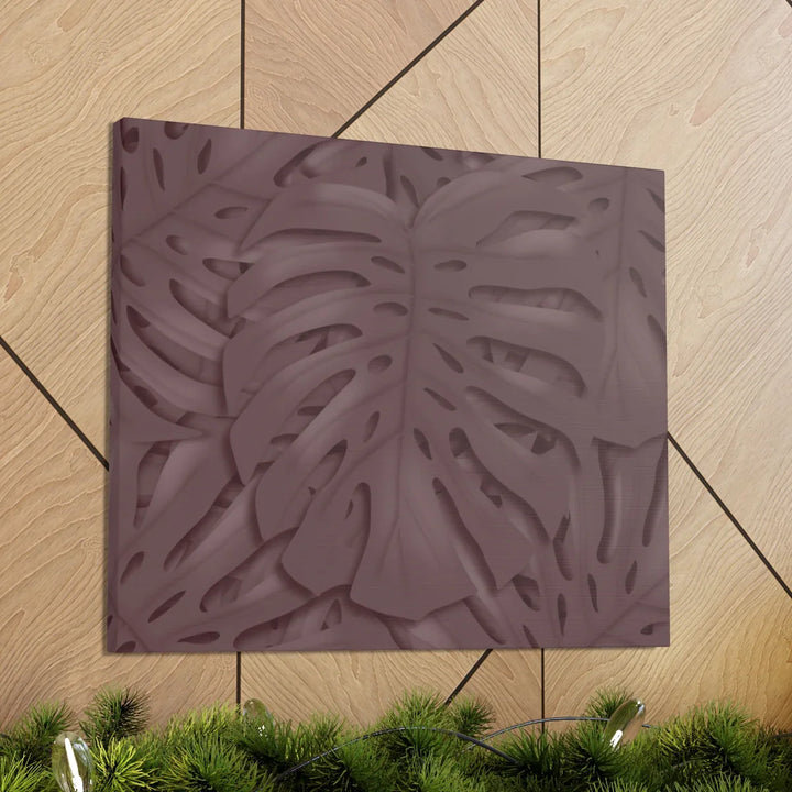 Monstera Canvas Art | Durable Matte Finish Canvas Art Print with Natural Leaf Hole Decor