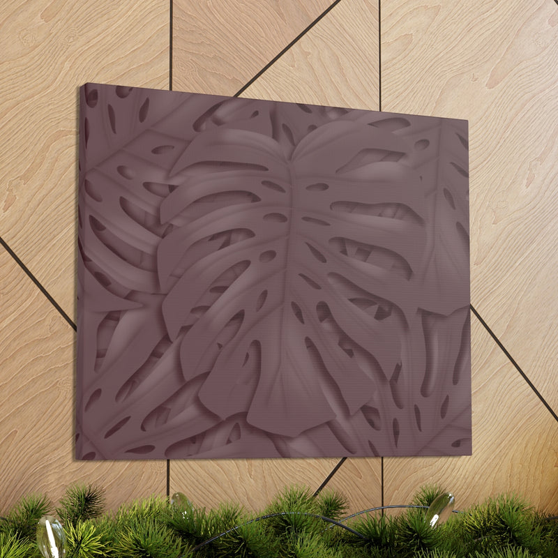 Merlot Monstera Canvas