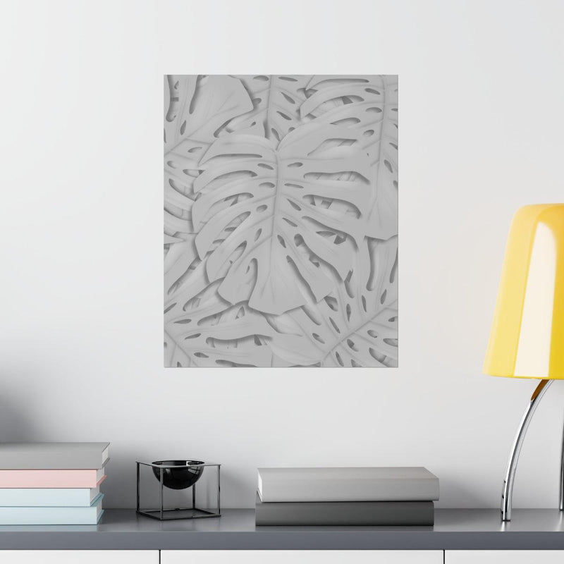 Soft Gray Monstera Print, Poster, Laura Christine Photography & Design, Back to School, Home & Living, Indoor, Matte, Paper, Posters, Valentine&