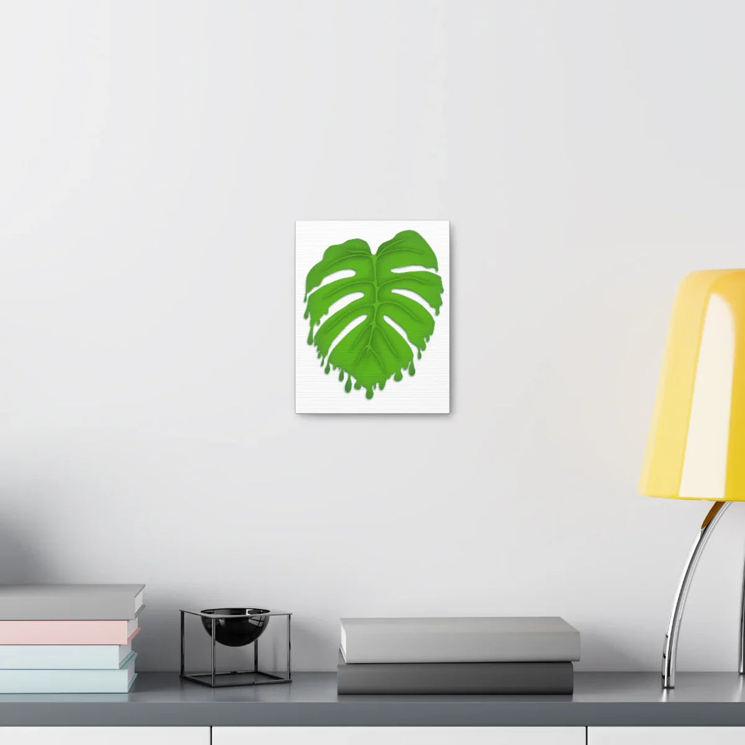 Melting Monstera Canvas | Large Botanical Canvas Art Print With Matte Finish