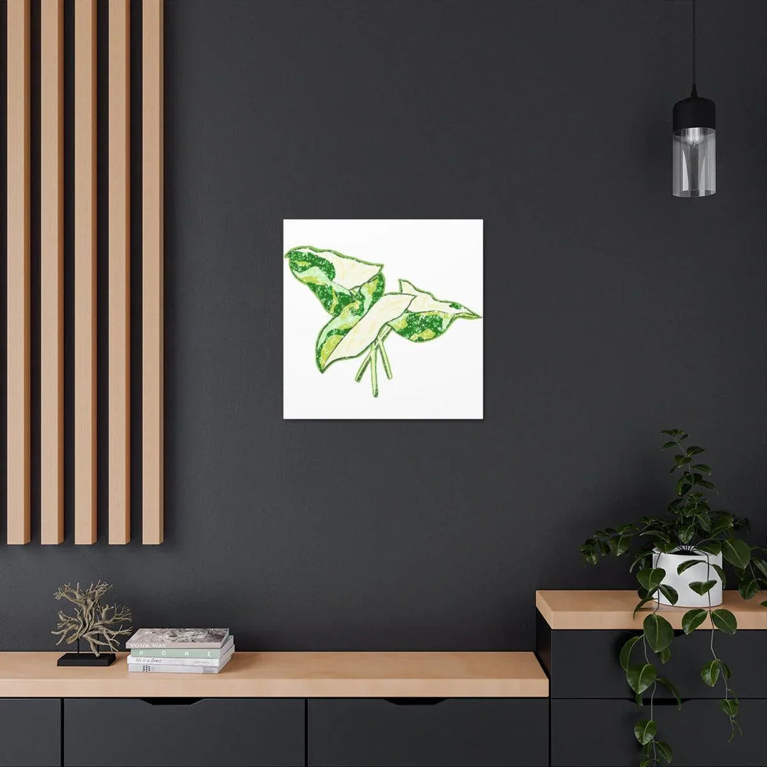 Marble Syngonium Canvas - Botanical Canvas Art Print | Durable Cotton Matte Finish - Laura Christine Photography & Design