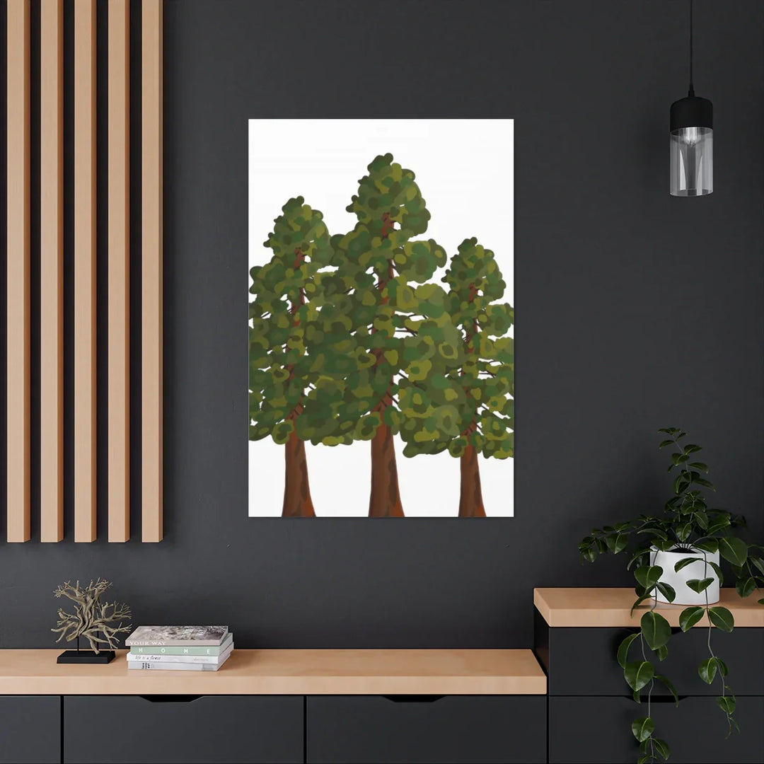 Coastal Redwoods Canvas - Stretched Cotton Canvas Art Print | Matte Finish Wall Hanging Artwork
