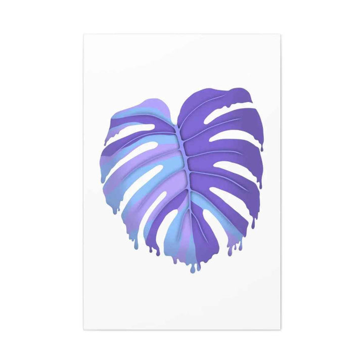 Purple Monstera Canvas - Modern Canvas Art Print | Botanical Wall Decor