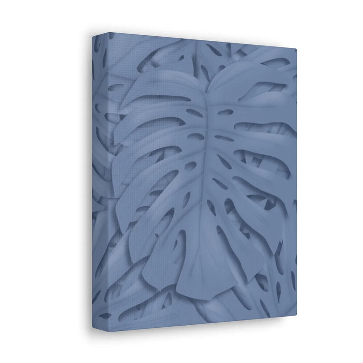 Monstera Canvas Art – Blue Monstera Print | Durable Matte Canvas Art Print