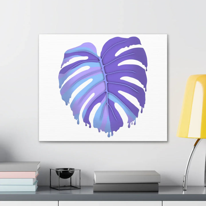 Purple Monstera Canvas - Modern Canvas Art Print | Botanical Wall Decor - Laura Christine Photography & Design