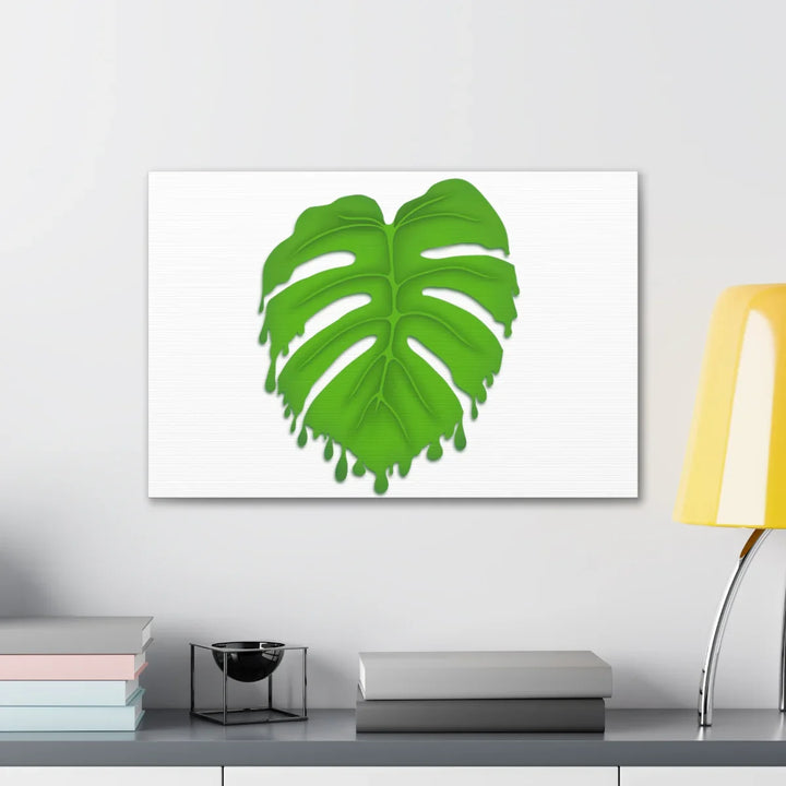 Melting Monstera Canvas | Large Botanical Canvas Art Print With Matte Finish