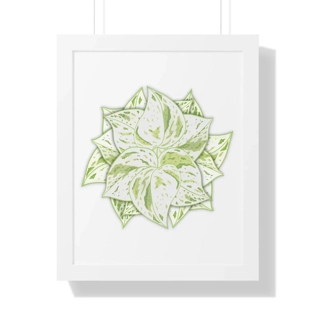 Snow Queen Pothos Framed Print, Poster, Laura Christine Photography & Design, Framed, Home & Living, Indoor, Paper, Posters, Laura Christine Photography & Design, laurachristinedesign.com