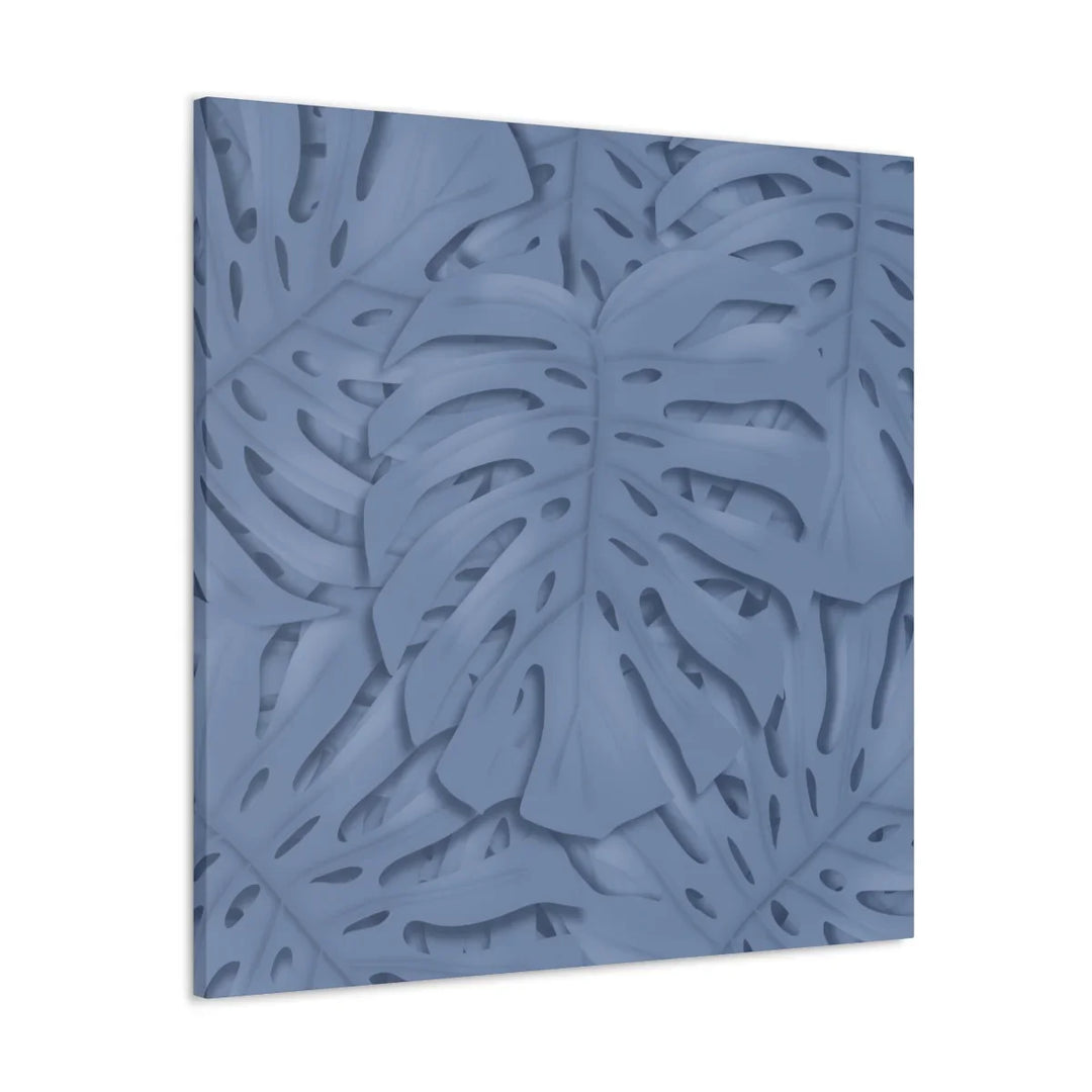 Monstera Canvas Art – Blue Monstera Print | Durable Matte Canvas Art Print