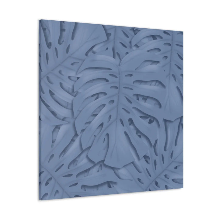 Monstera Canvas Art – Blue Monstera Print | Durable Matte Canvas Art Print