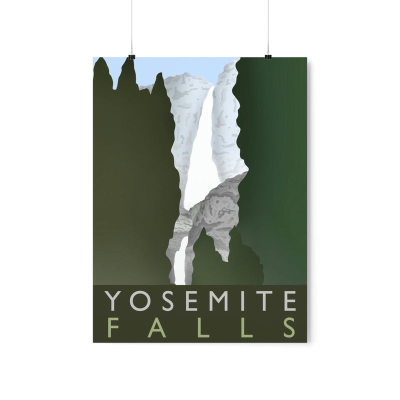 Yosemite Falls Minimalist Print, Poster, Printify, Back to School, Home & Living, Indoor, Matte, Paper, Posters, Valentine&