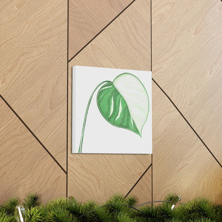 Monstera Albo Canvas | Large Tropical Leaf Artwork - Matte Finish Canvas Art Print - Laura Christine Photography & Design