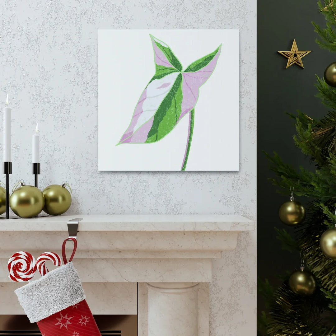 Syngonium Tricolor Canvas | Botanical Canvas Art Print With Matte Finish - Laura Christine Photography & Design