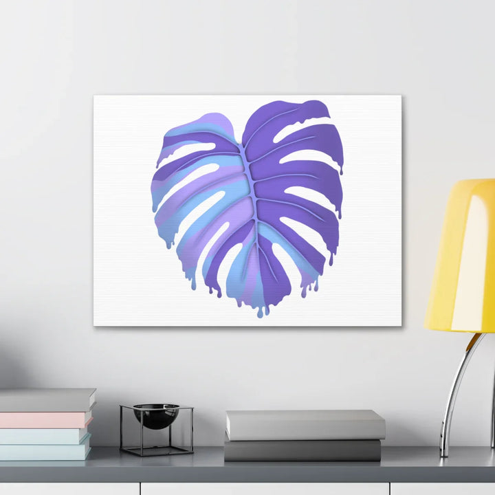 Purple Monstera Canvas - Modern Canvas Art Print | Botanical Wall Decor - Laura Christine Photography & Design