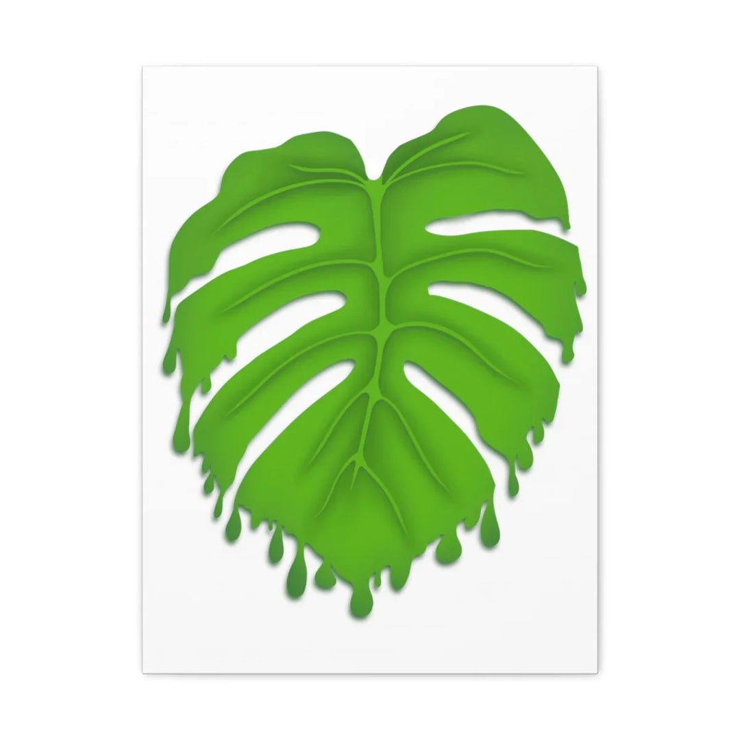 Melting Monstera Canvas | Large Botanical Canvas Art Print With Matte Finish