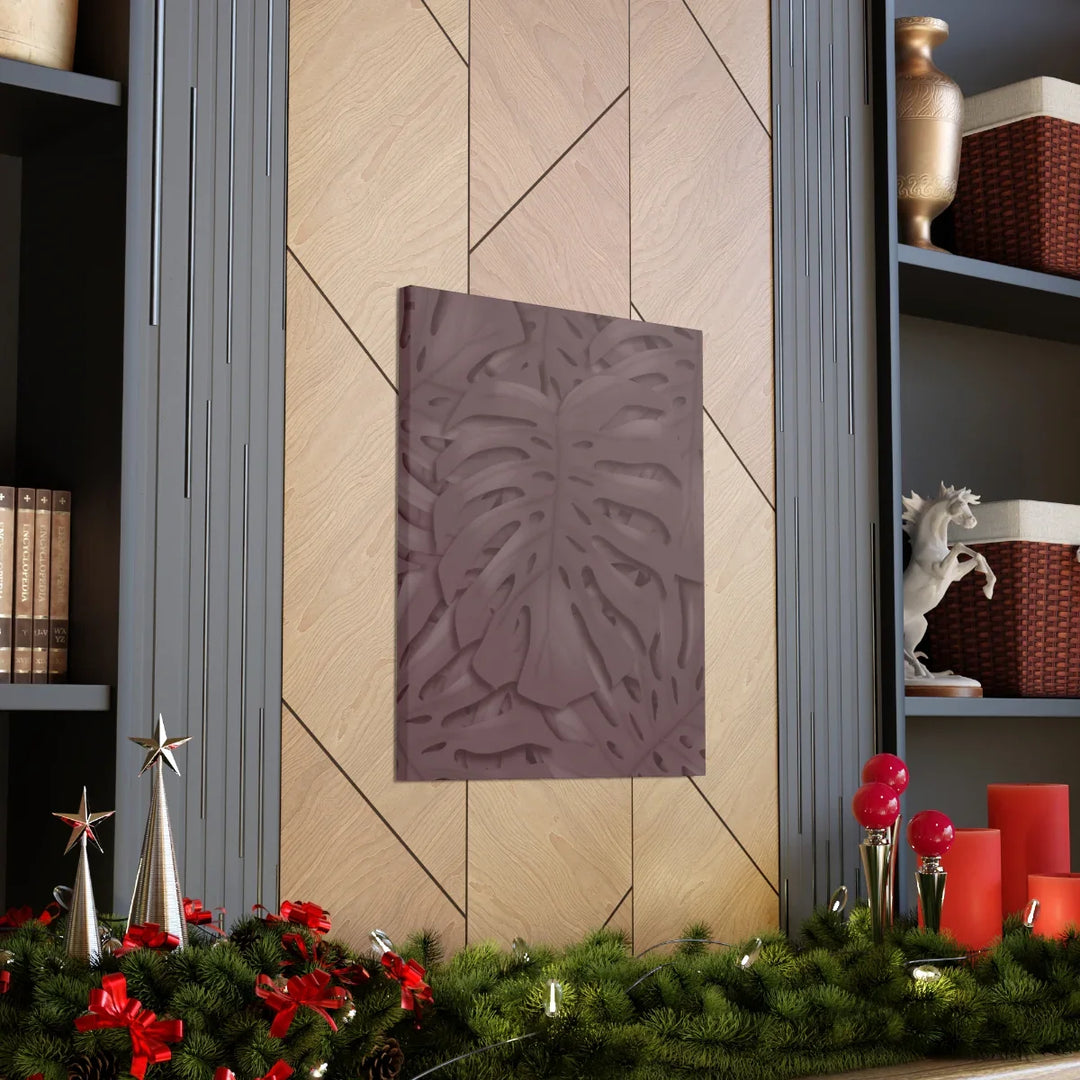 Monstera Canvas Art | Durable Matte Finish Canvas Art Print with Natural Leaf Hole Decor