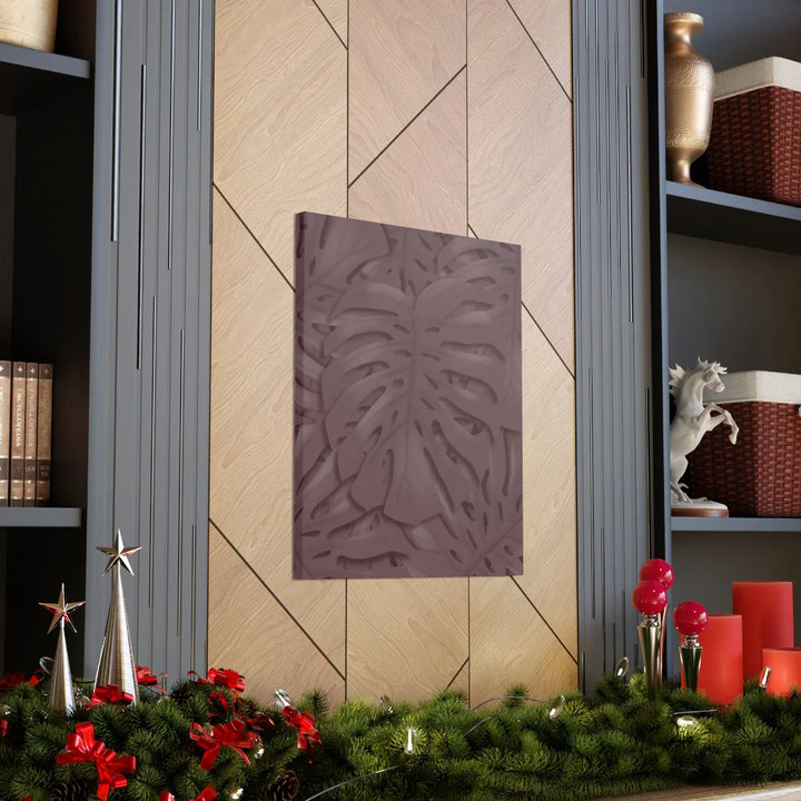 Monstera Canvas Art | Durable Matte Finish Canvas Art Print with Natural Leaf Hole Decor