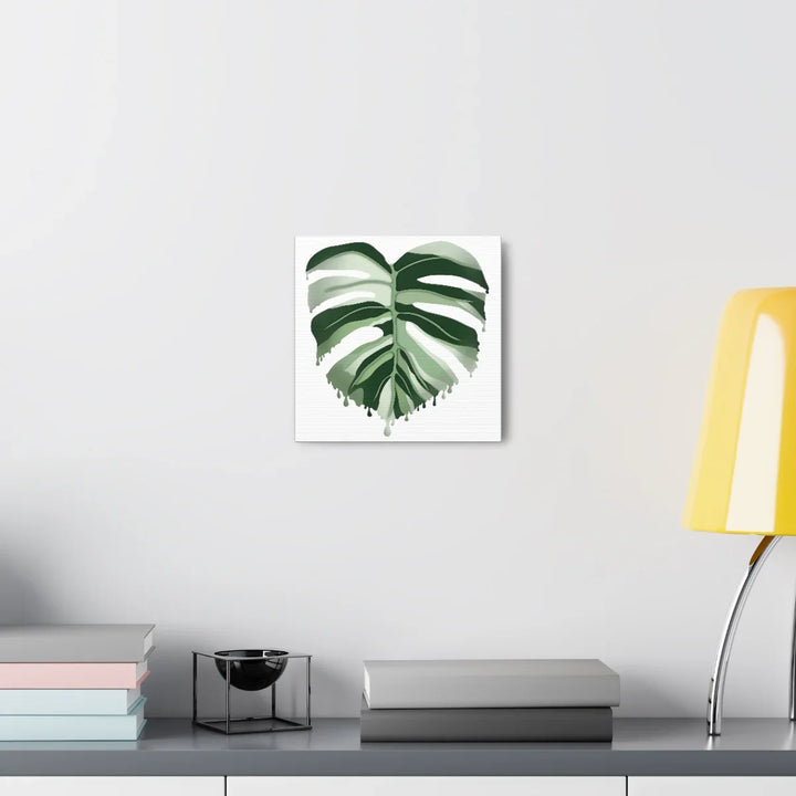 Melting Monstera Albo Canvas | Large Botanical Canvas Art Print With Matte Finish - Laura Christine Photography & Design