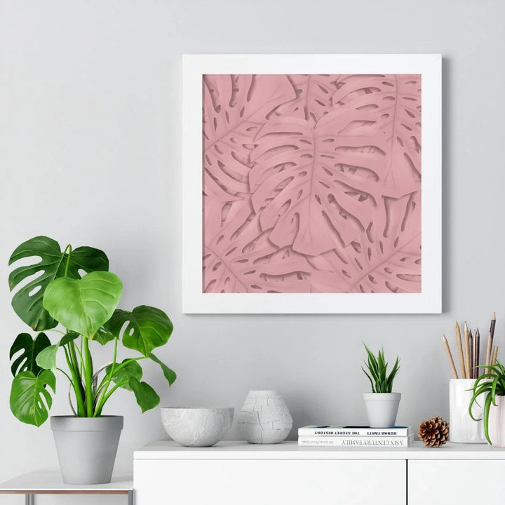 Soft Pink Monstera Framed Print, Poster, Laura Christine Photography & Design, Framed, Home & Living, Indoor, Paper, Posters, Laura Christine Photography & Design, laurachristinedesign.com