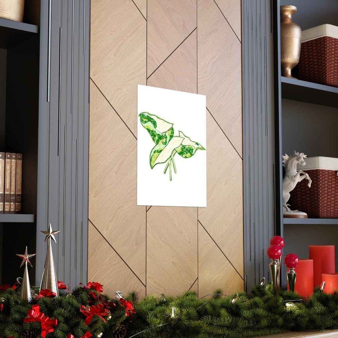 Marble Syngonium Print – Botanical Wall Art on Museum Grade Paper | Matte Finish Unframed