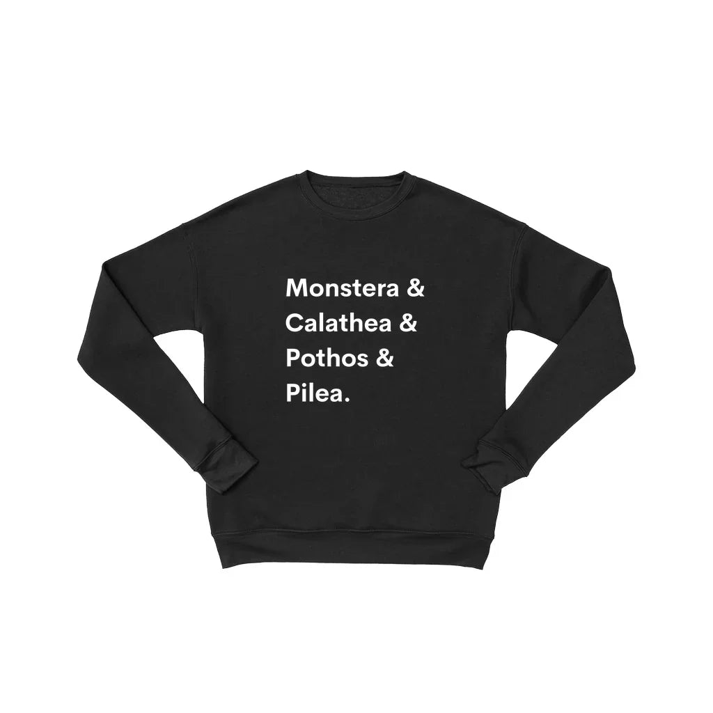 House Plant Sweatshirt – Cozy Cotton Fleece Hoodie With Botanical Print