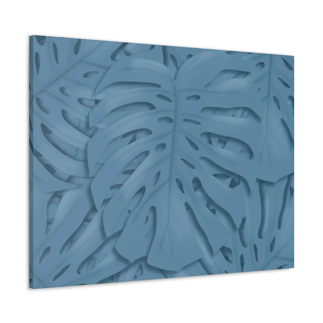Monstera Canvas Art | Blue Monstera Print on Durable Matte Finish Canvas Art Print