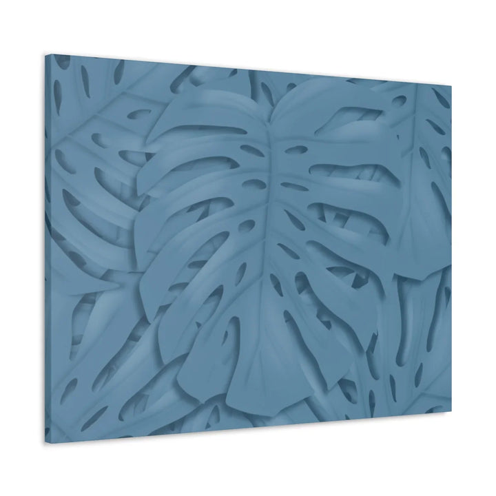 Monstera Canvas Art | Blue Monstera Print on Durable Matte Finish Canvas Art Print