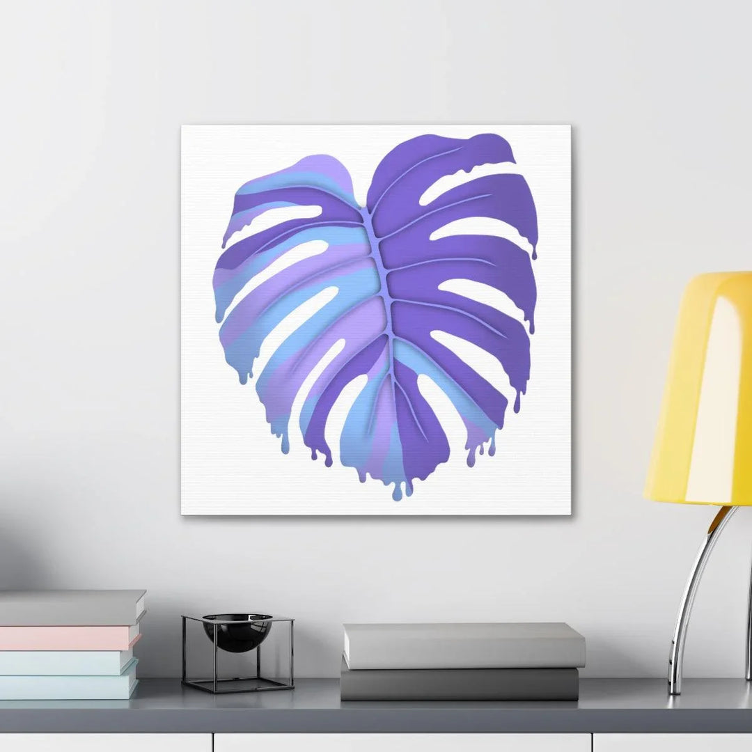 Purple Monstera Canvas - Modern Canvas Art Print | Botanical Wall Decor - Laura Christine Photography & Design