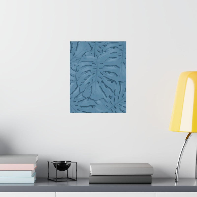 Cerulean Blue Monstera Print, Poster, Laura Christine Photography & Design, Back to School, Home & Living, Indoor, Matte, Paper, Posters, Valentine&