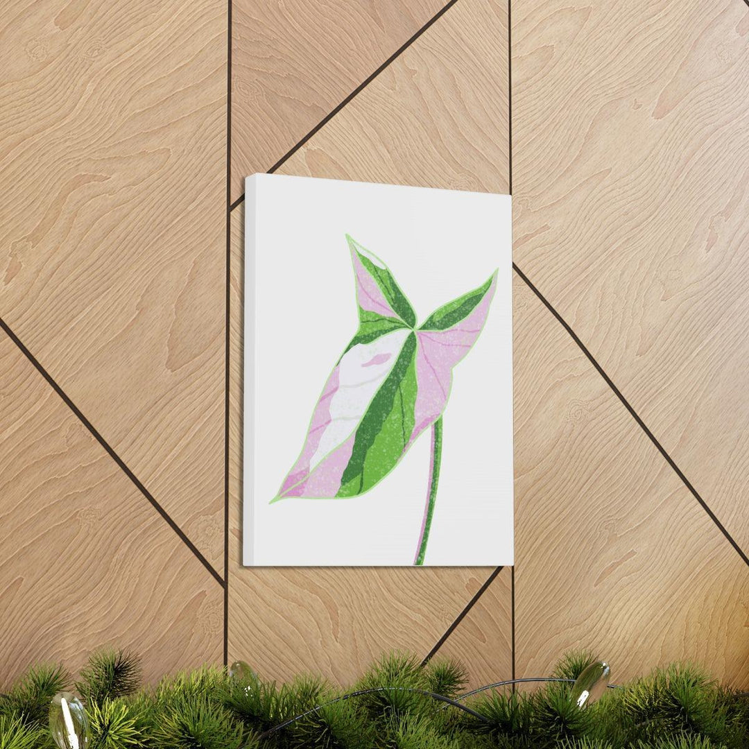 Syngonium Tricolor Canvas | Botanical Canvas Art Print With Matte Finish - Laura Christine Photography & Design
