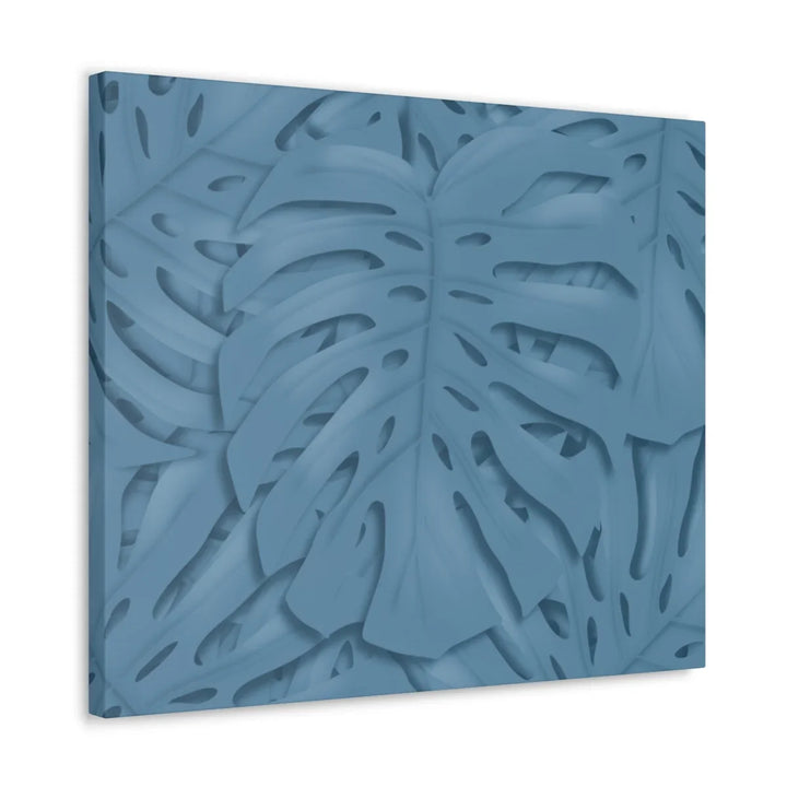 Monstera Canvas Art | Blue Monstera Print on Durable Matte Finish Canvas Art Print