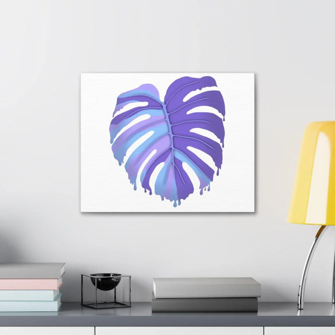 Purple Monstera Canvas - Modern Canvas Art Print | Botanical Wall Decor - Laura Christine Photography & Design