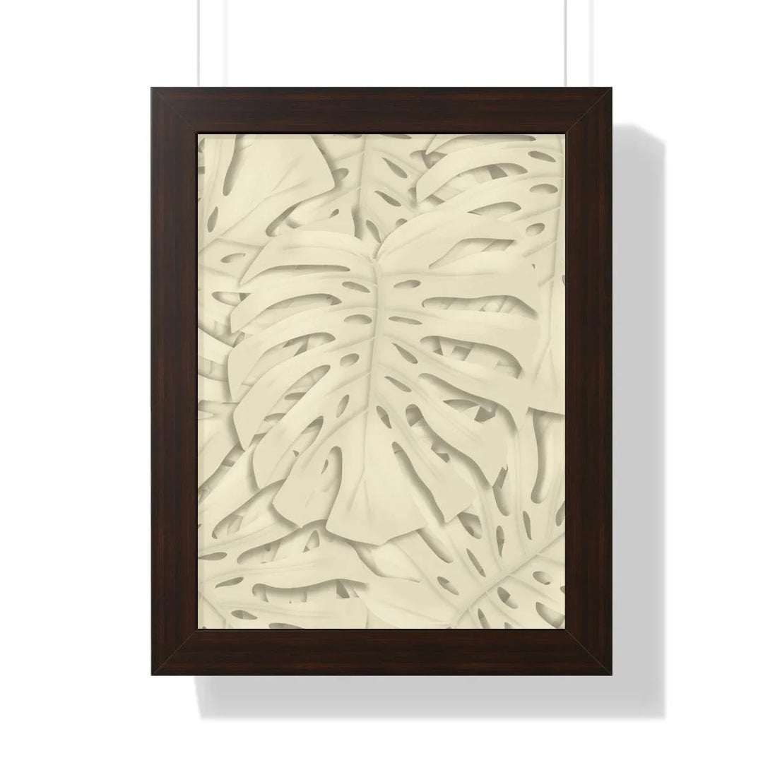 Soft Beige Monstera Framed Print, Poster, Laura Christine Photography & Design, Framed, Home & Living, Indoor, Paper, Posters, Laura Christine Photography & Design, laurachristinedesign.com