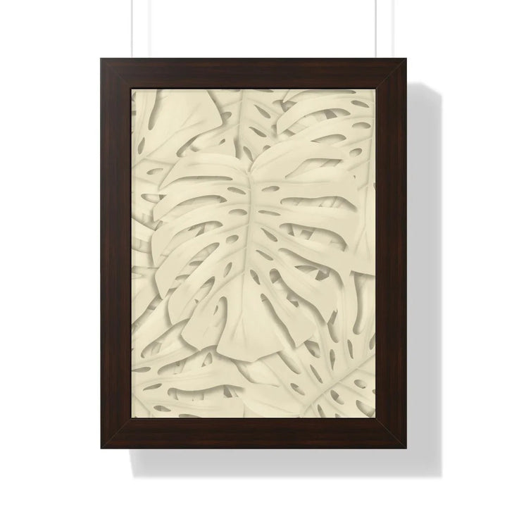 Soft Beige Monstera Framed Print, Poster, Laura Christine Photography & Design, Framed, Home & Living, Indoor, Paper, Posters, Laura Christine Photography & Design, laurachristinedesign.com