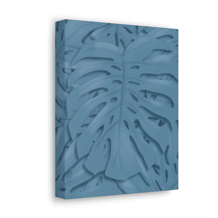 Monstera Canvas Art | Blue Monstera Print on Durable Matte Finish Canvas Art Print