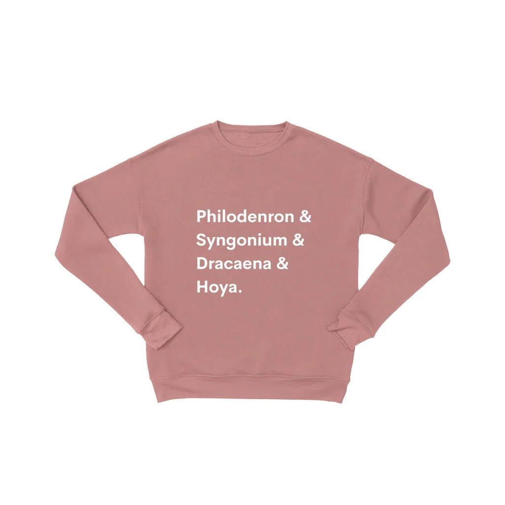 House Plant Sweatshirt – Cozy Cotton Fleece, Botanical Green Thumb Apparel