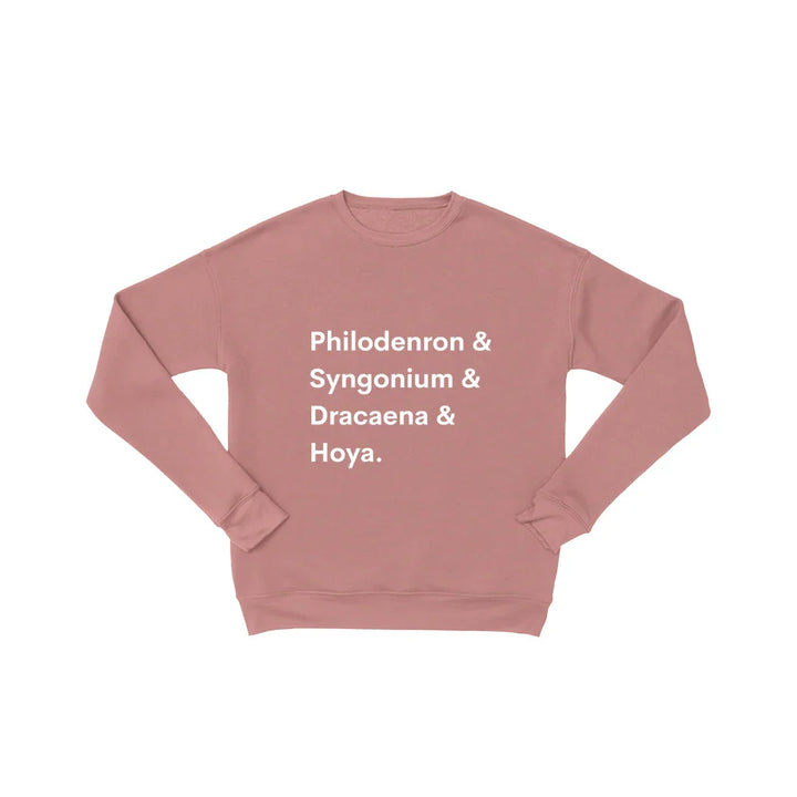 House Plant Sweatshirt – Cozy Cotton Fleece, Botanical Green Thumb Apparel