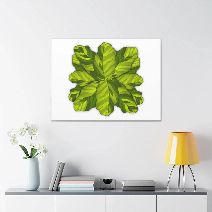 Calathea Yellow Fusion Canvas – Botanical Canvas Print With Unique Leaf Pattern Art - Laura Christine Photography & Design