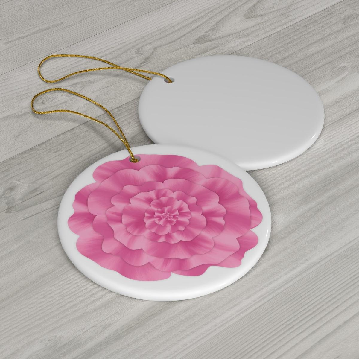 Abstract Peony Ceramic Ornament, Home Decor, Laura Christine Photography & Design, Ceramic, Christmas, Glossy, Holiday Picks, Home & Living, ornament, Ornaments, Seasonal Decorations, Laura Christine Photography & Design, laurachristinedesign.com