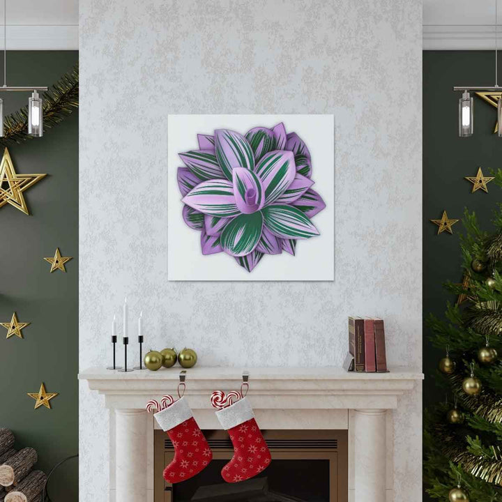 Tradescantia Nanouk Canvas – Botanical Canvas Art Print | Matte Finish Wall Decor