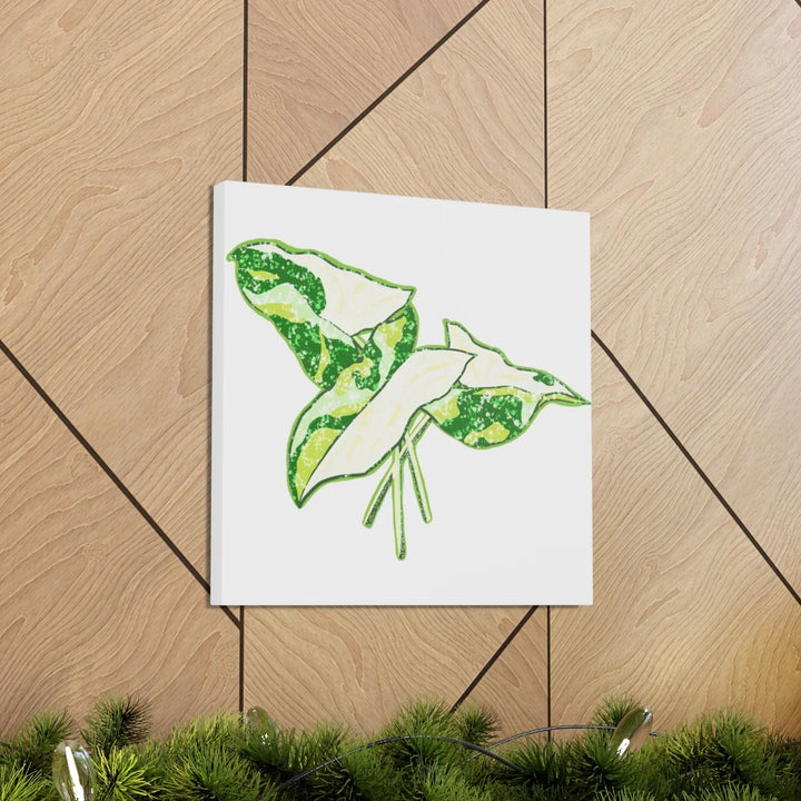 Marble Syngonium Canvas - Botanical Canvas Art Print | Durable Cotton Matte Finish - Laura Christine Photography & Design