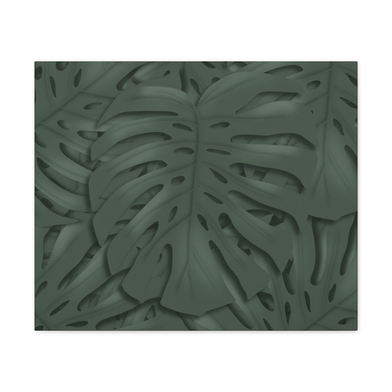 Deep Green Monstera Canvas